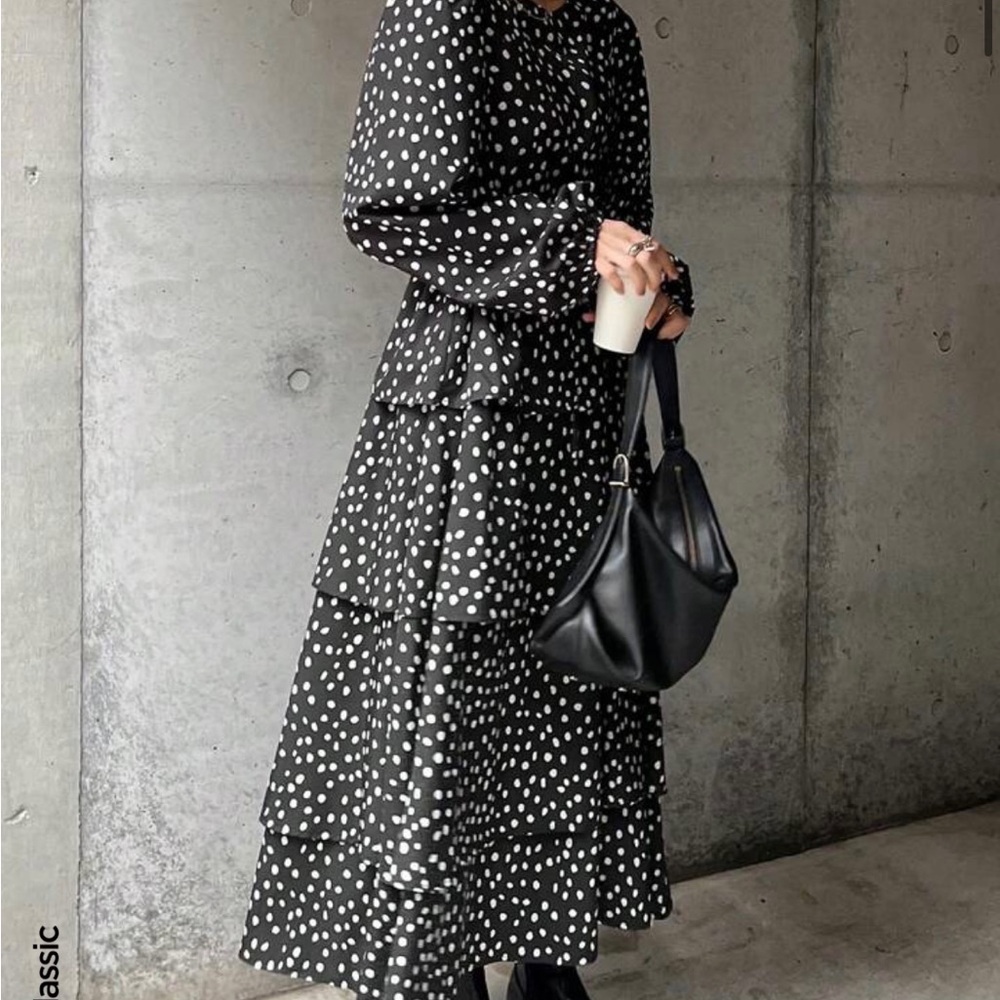 Polka Dot Dress - Black and White